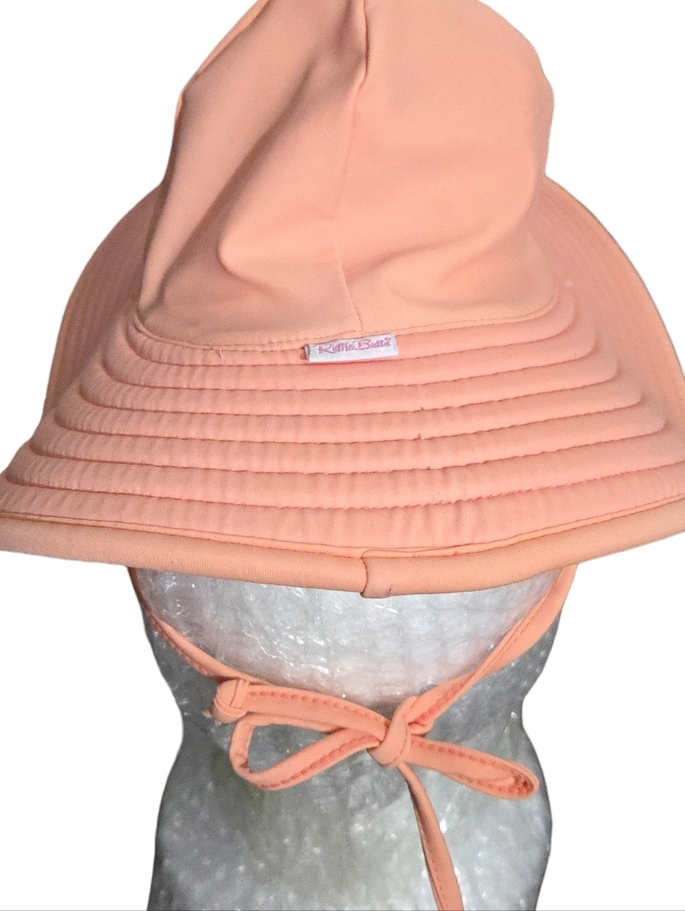 Ruffle Butts Infant Sun Hat with Chin Tie 6-12 Months